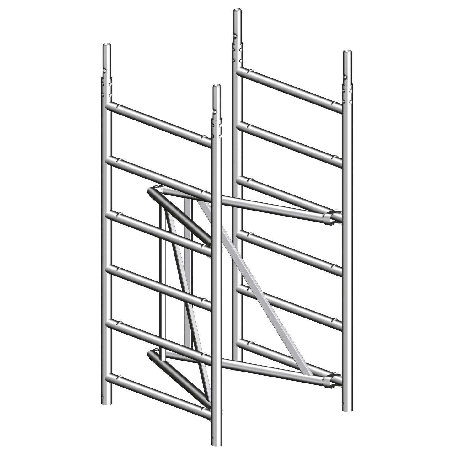 Layher Zifa Grundgerüst ohne Rollen Standleiter 0,75m Breit