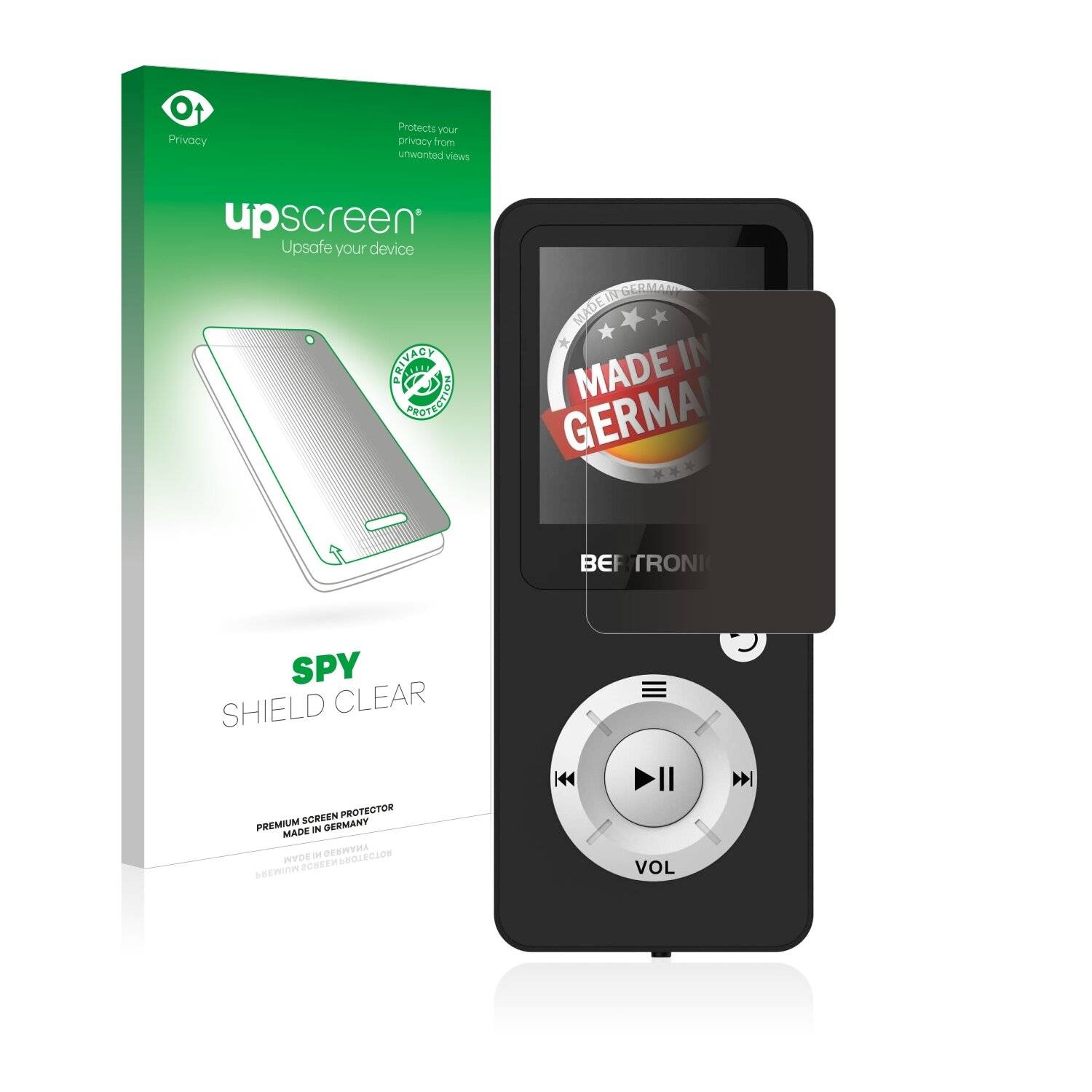 upscreen Spy Shield Clear Premium Blickschutzfolie für Bertronic