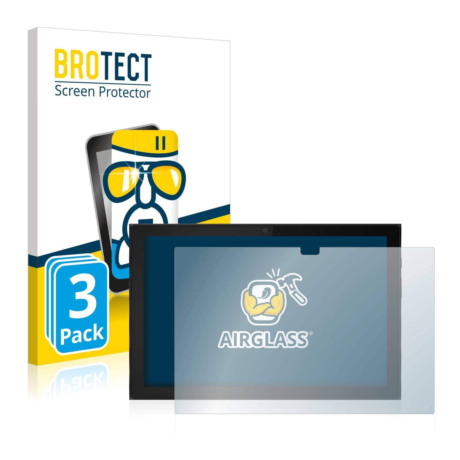 3x BROTECT AirGlass Schutzglas Folie für Lenovo IdeaPad Duet 3i (im