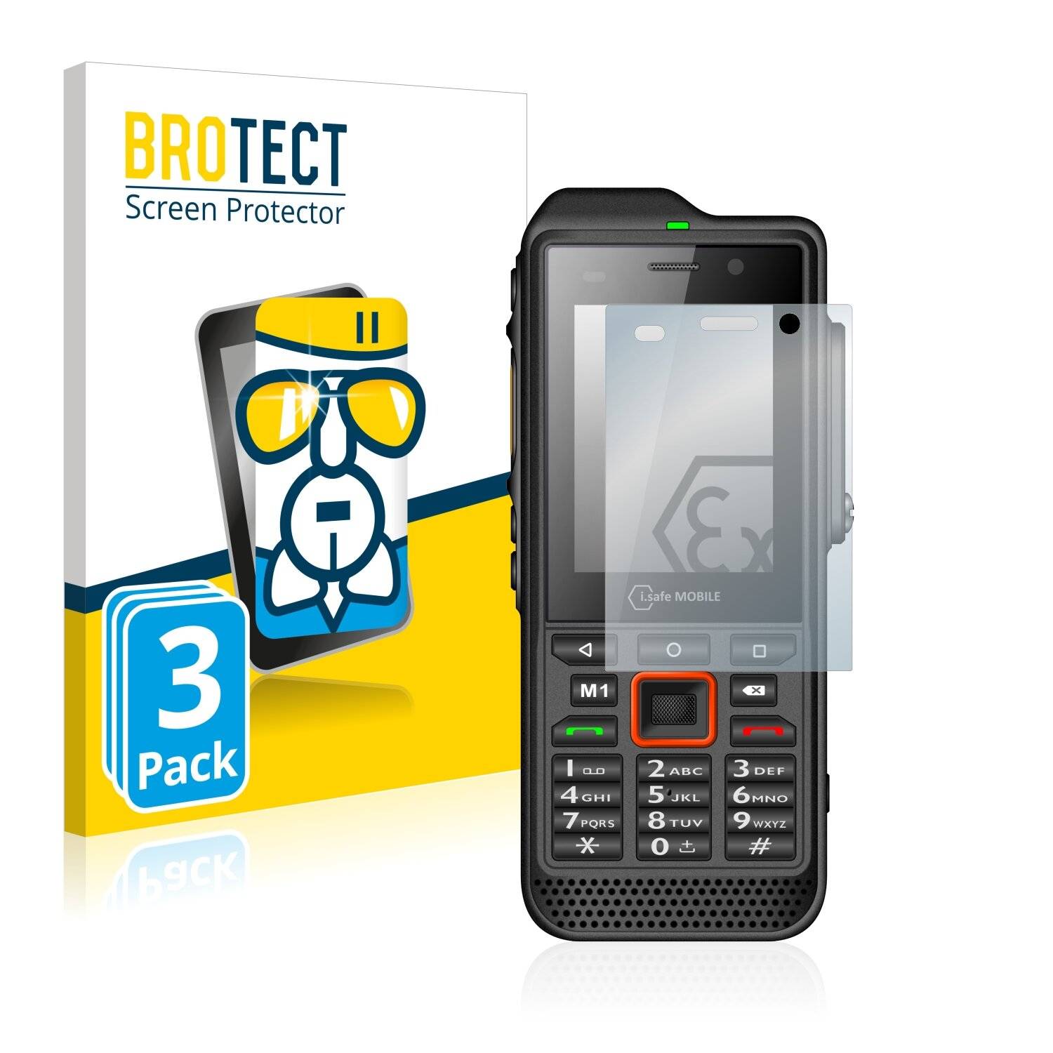 3x BROTECT AirGlass Schutzglas Folie für i.safe