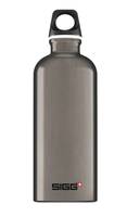 SIGG Traveller Smoked Pearl, 1000 ml, Wandern, Perleffekt, Aluminium, Schraubdeckel, Schwarz