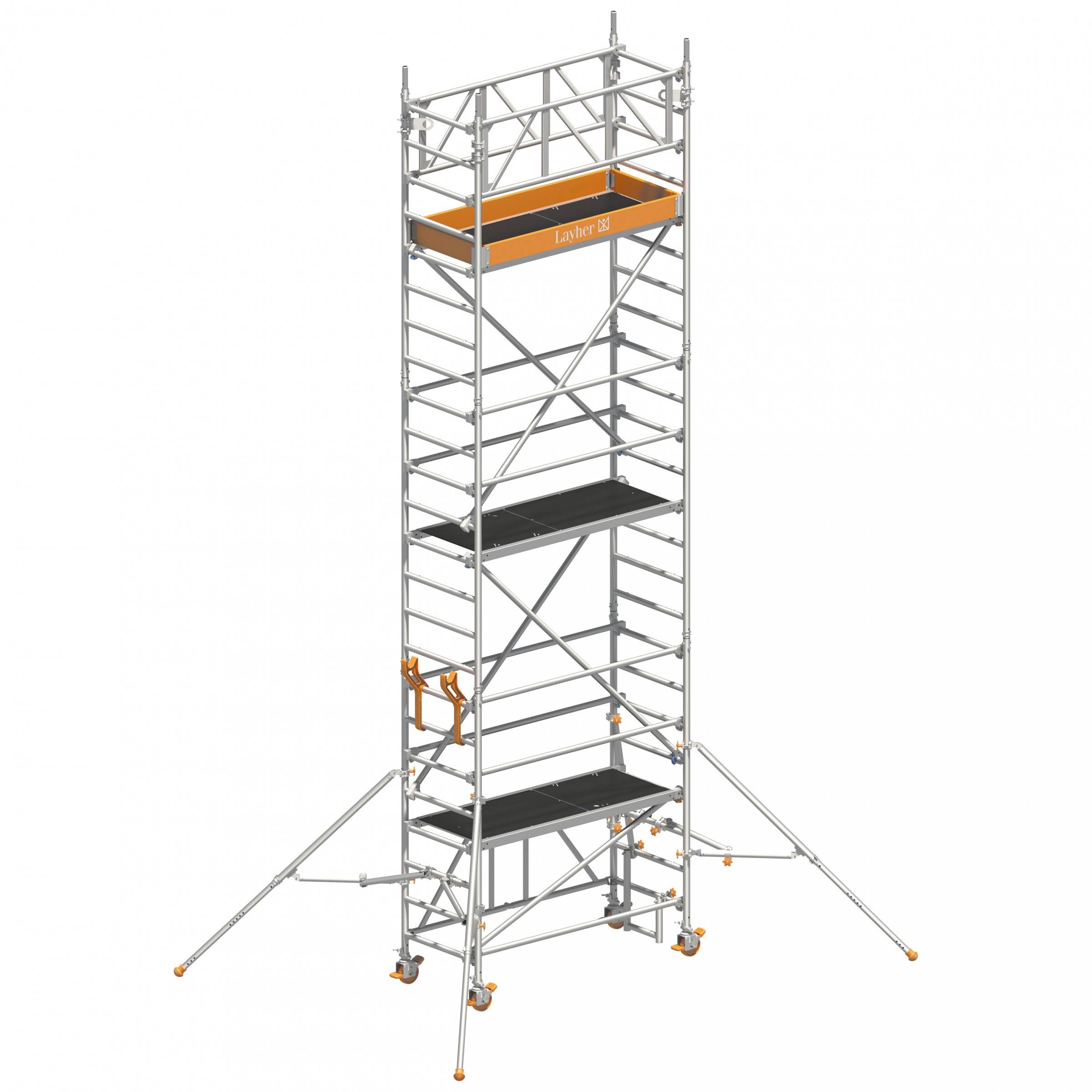 Layher Schalungsbühne mit Sicherheitsaufbau P2 7,15m AH