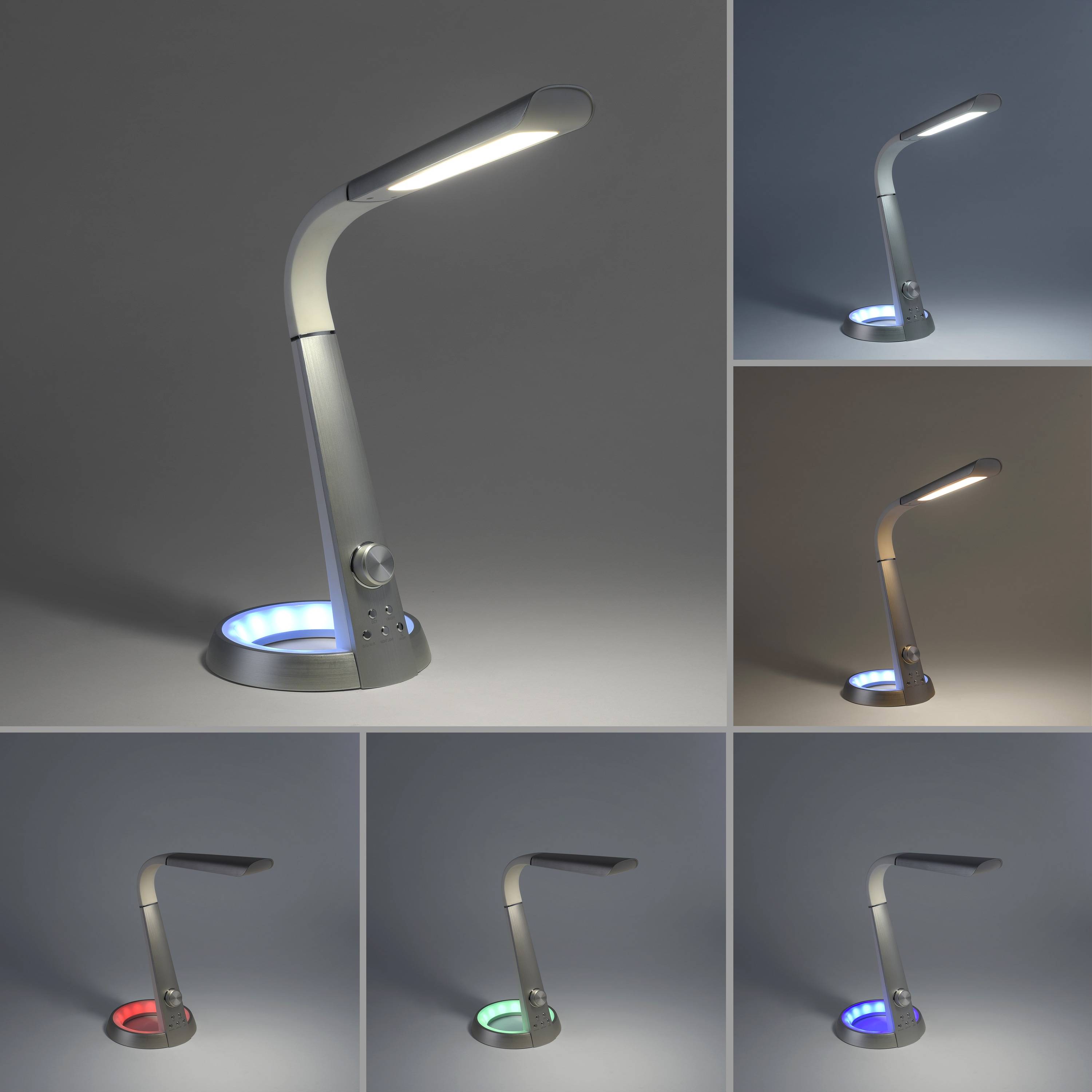 PAUL NEUHAUS LED-Tischleuchte aluminiumfarbig, 7,3 W, 780 lm, CCT, RGB