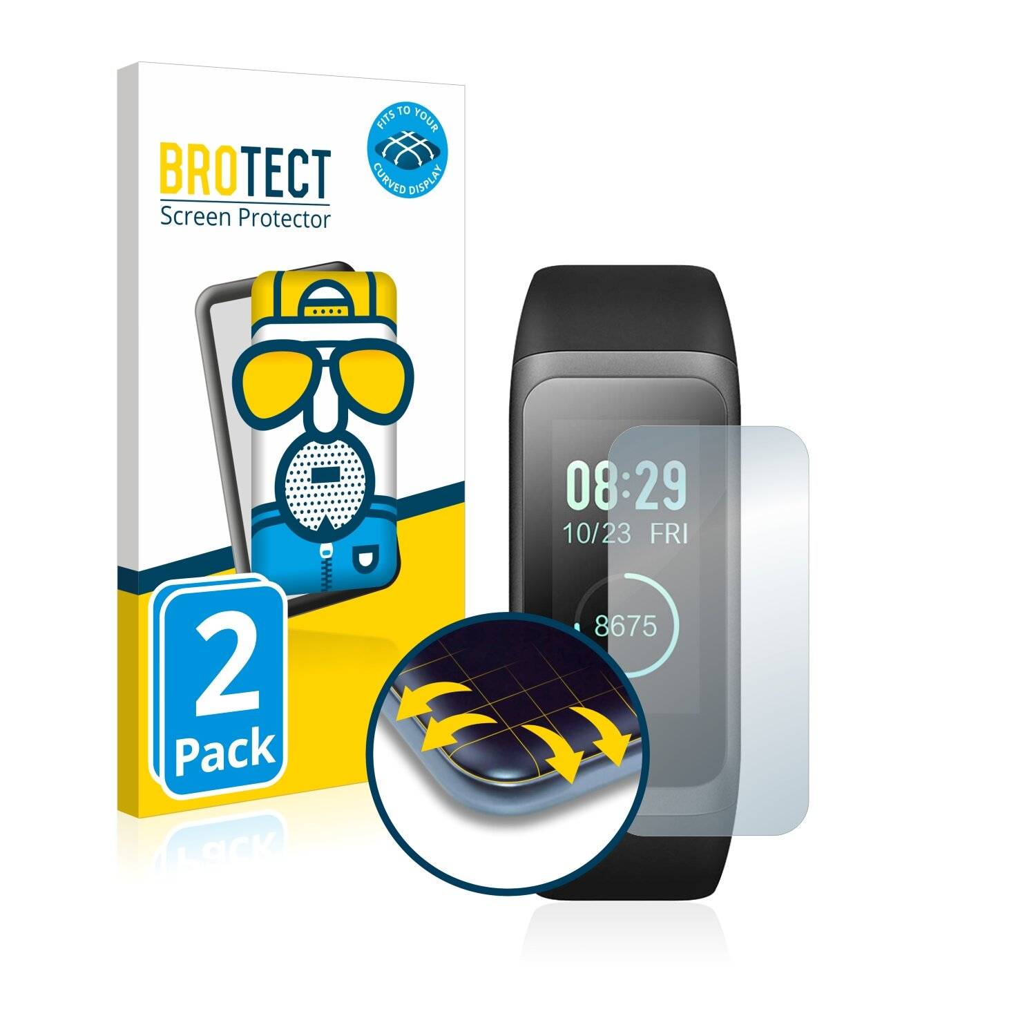 2x BROTECT Flex Matte Full-Cover Displayschutzfolie für Huami Amazfit COR
