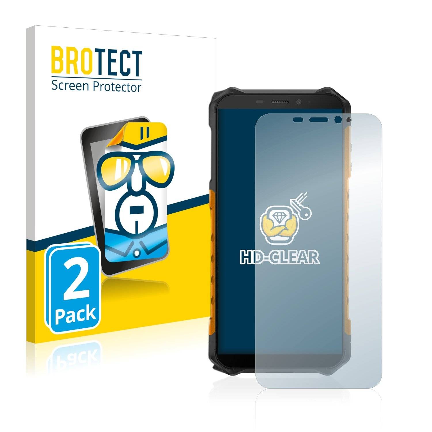2x BROTECT HD-Clear Displayschutzfolie für Ulefone Armor X5