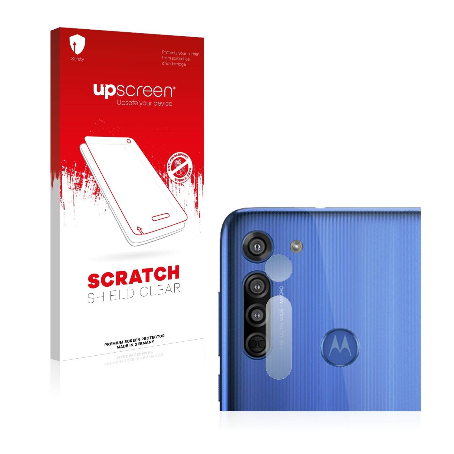upscreen Scratch Shield Clear Premium Displayschutzfolie für Motorola Moto G8 (NUR