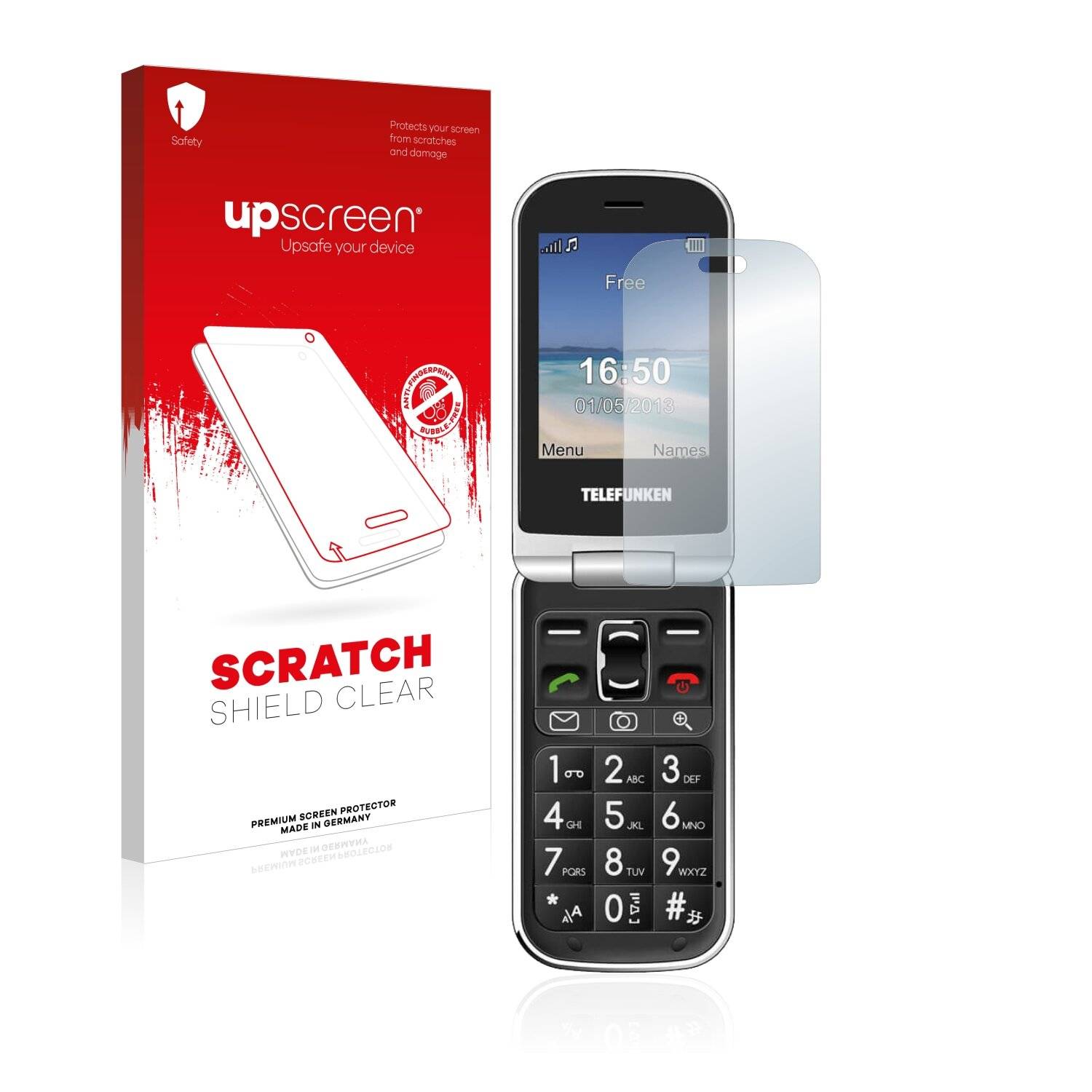 upscreen Scratch Shield Clear Premium Displayschutzfolie für Telefunken