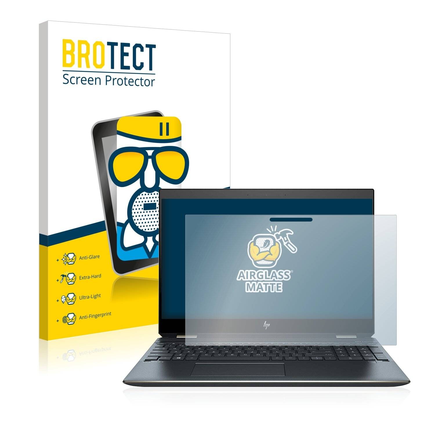BROTECT AirGlass Matte Schutzglas Folie für HP Spectre x360