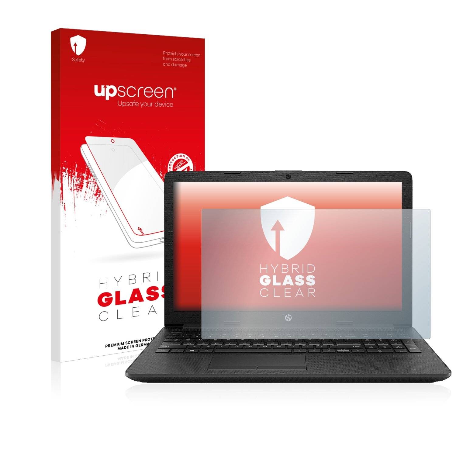 upscreen Hybrid Glass Clear Premium Schutzglas Folie für HP