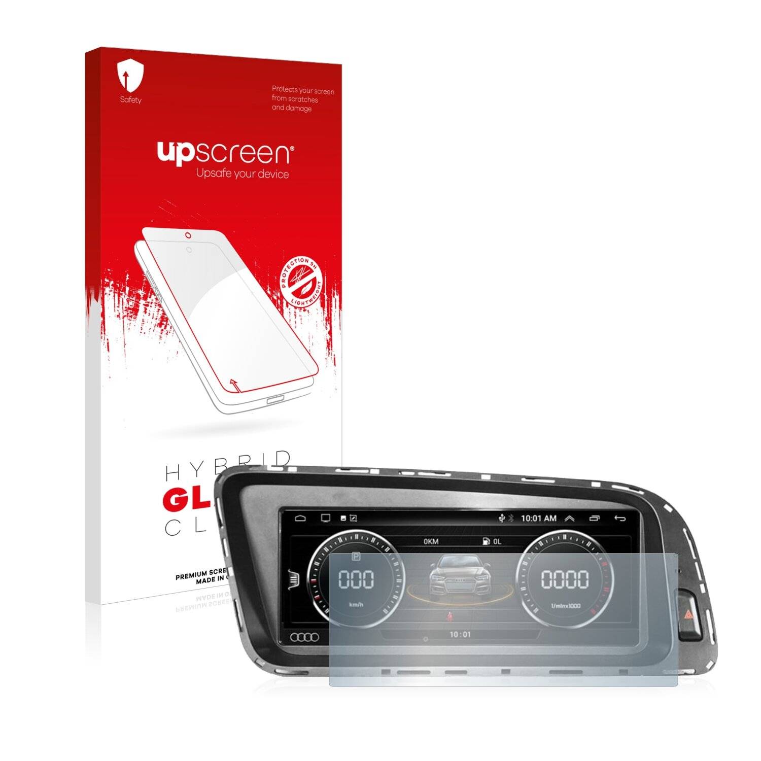 upscreen Hybrid Glass Clear Premium Schutzglas Folie für Audi Q5 8R 2008-2016 MMI 3G