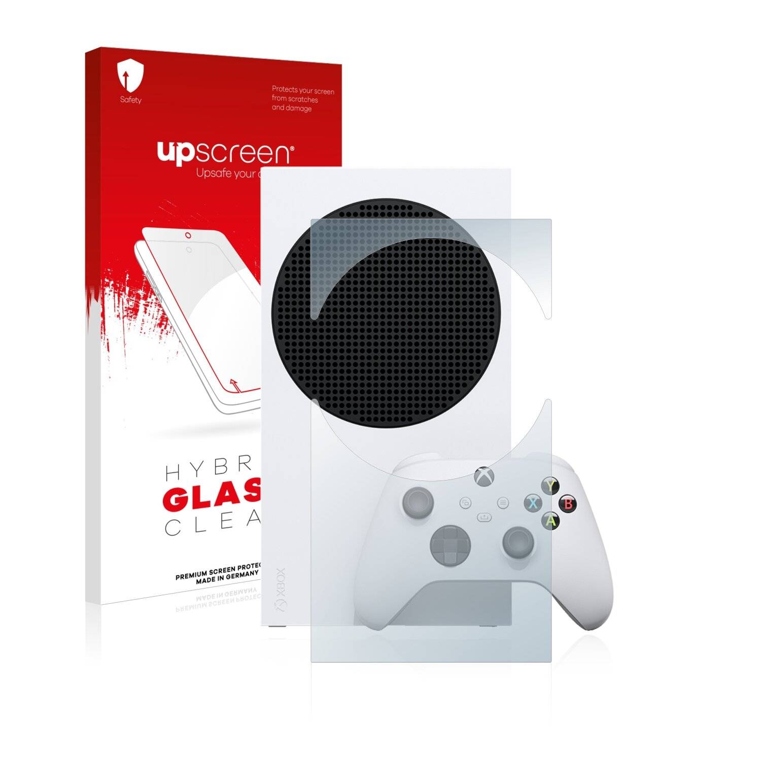 upscreen Hybrid Glass Clear Premium Schutzglas Folie für Microsoft Xbox Series