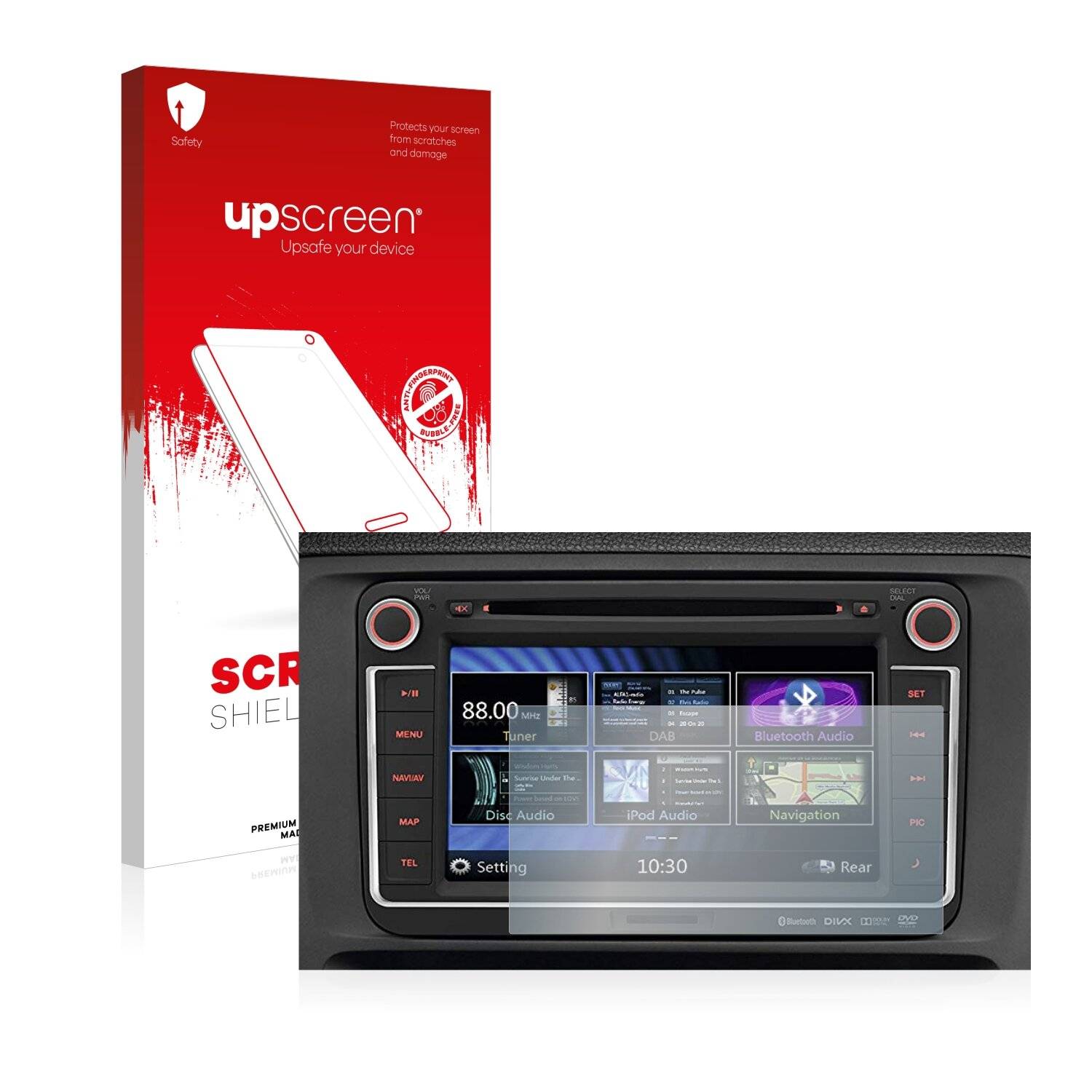 upscreen Scratch Shield Clear Premium Displayschutzfolie für Volkswagen Golf 5/6 Variant RMT