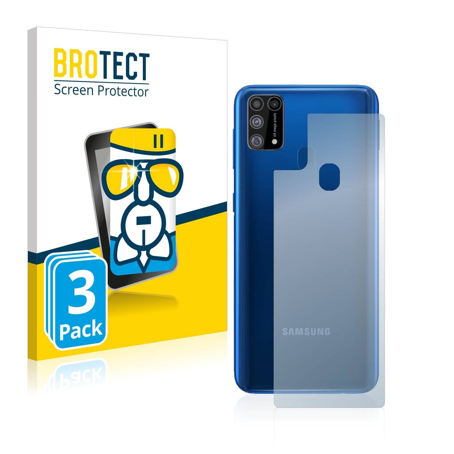 3x BROTECT AirGlass Schutzglas Folie für Samsung Galaxy M31
