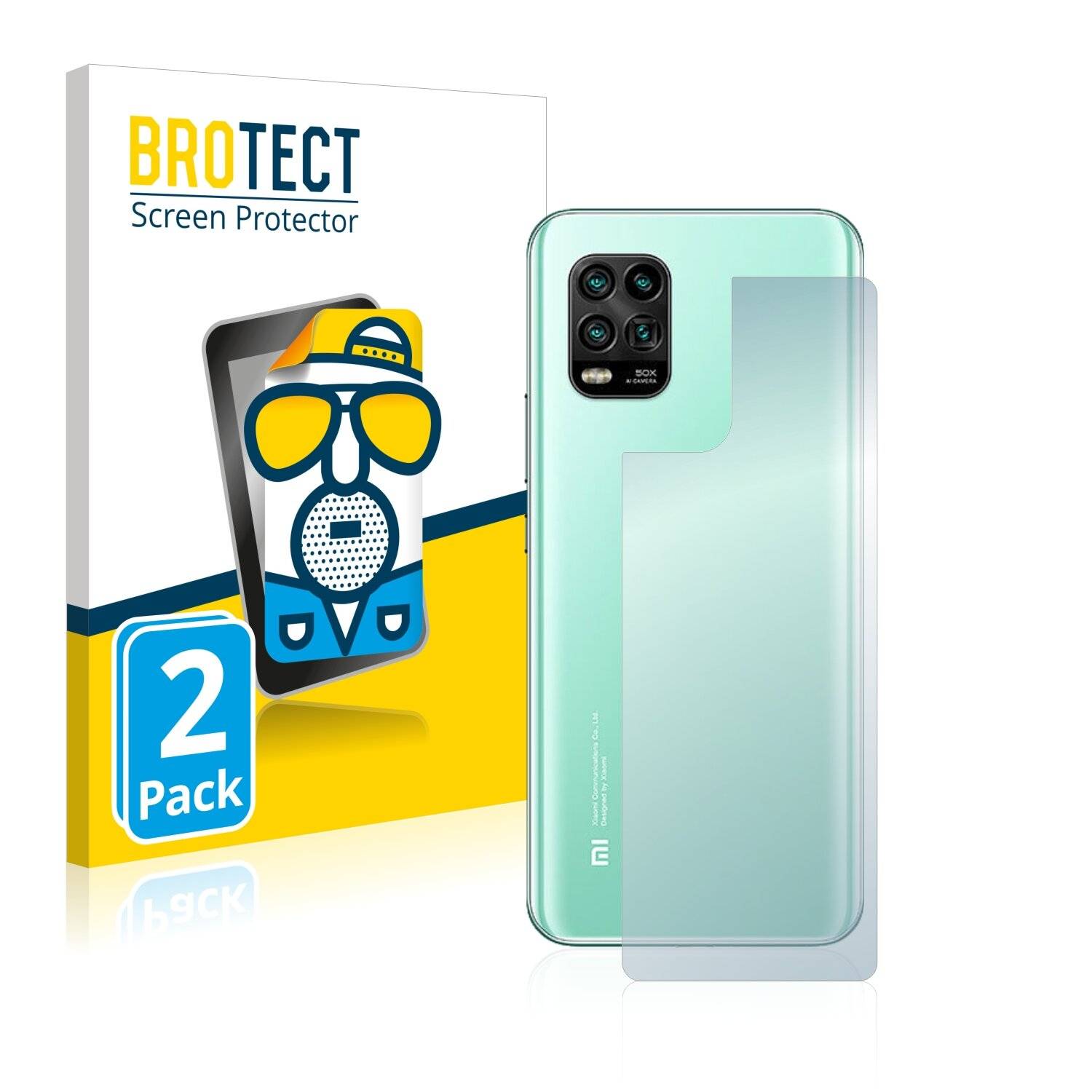 2x BROTECT Matte Displayschutzfolie für Xiaomi Mi 10 Lite Zoom (Rückseite) - Entspiegelt,