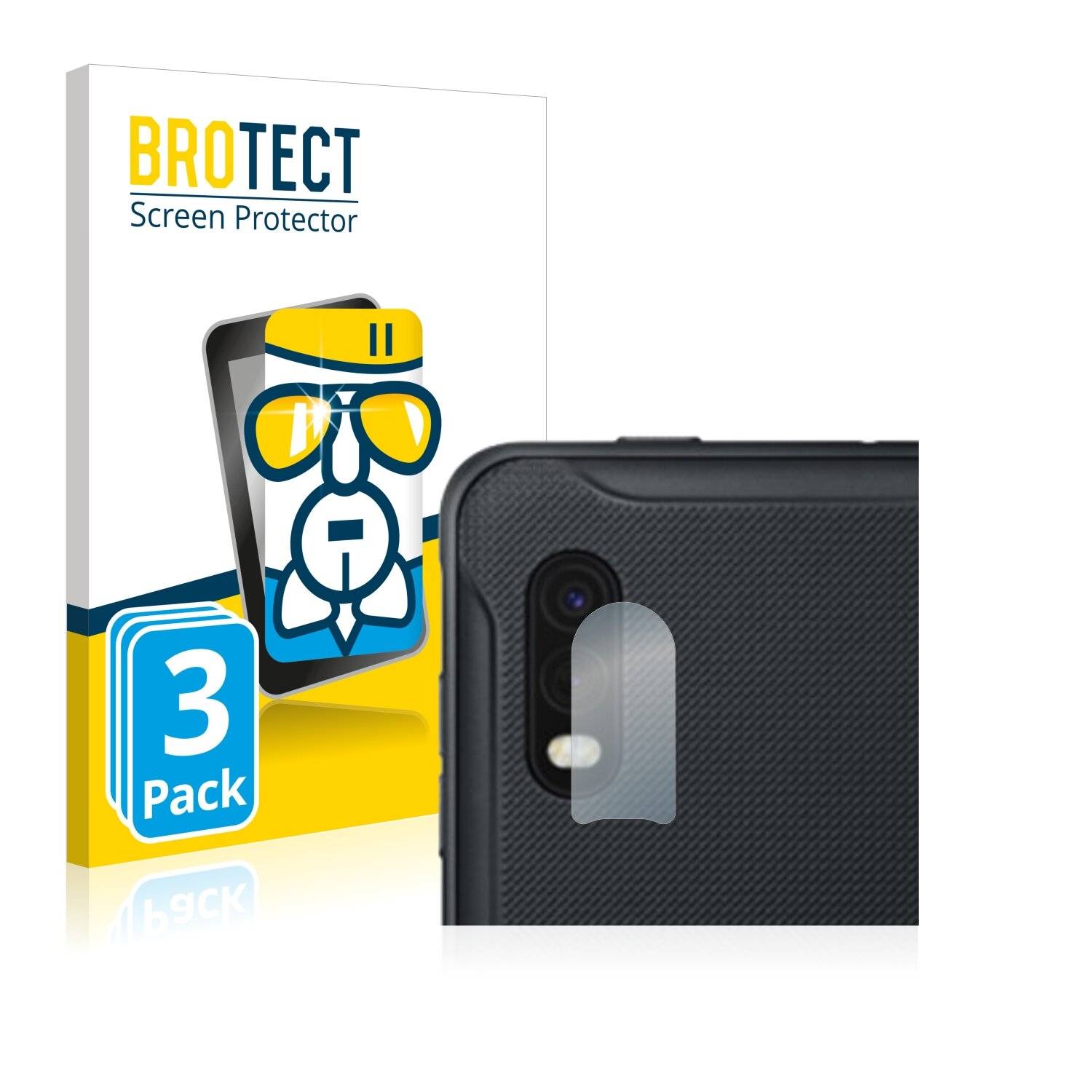 3x BROTECT AirGlass Schutzglas Folie für Samsung Galaxy XCover Pro (NUR