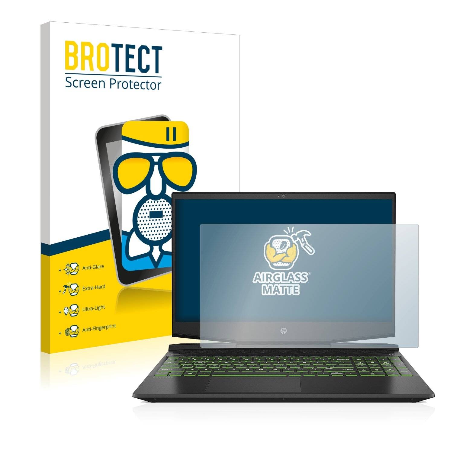BROTECT AirGlass Matte Schutzglas Folie für HP Pavilion Gaming
