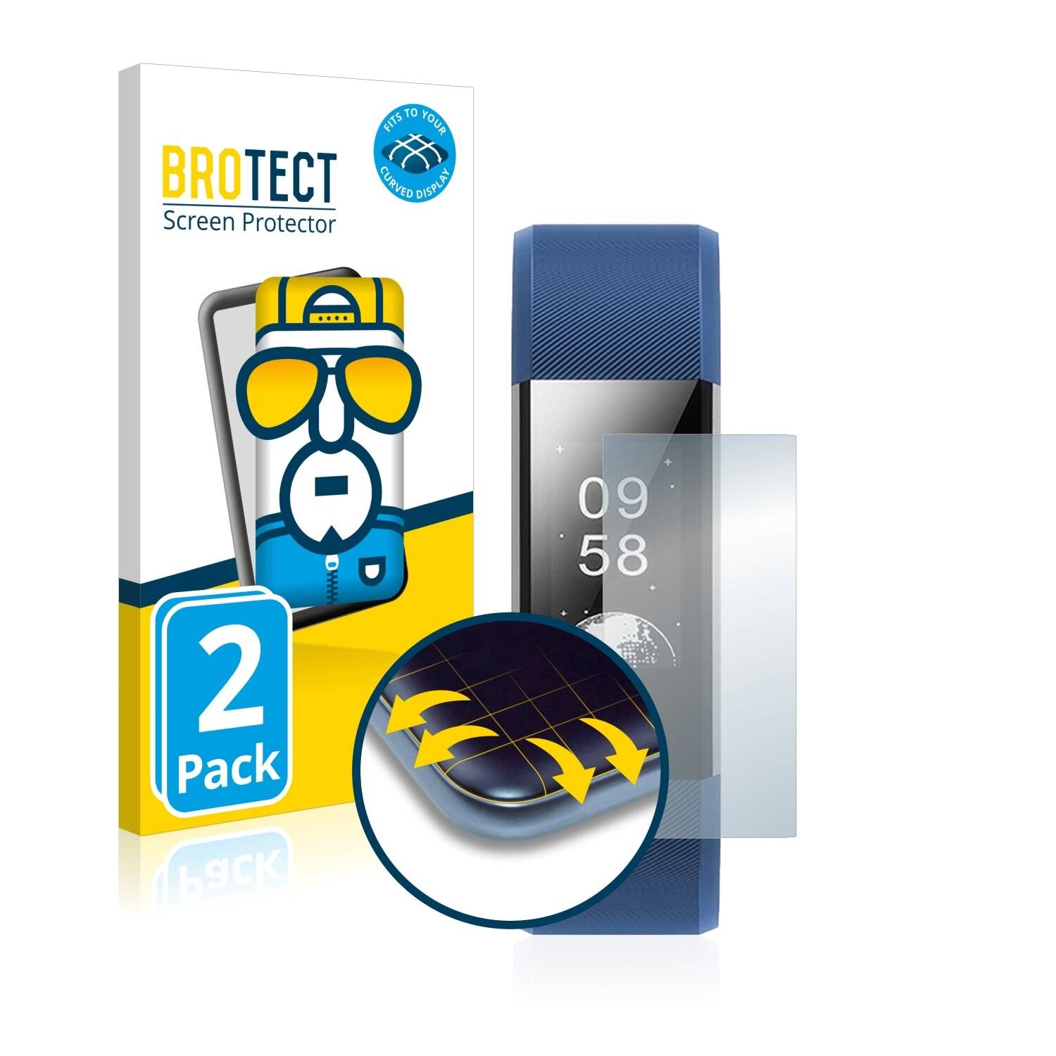 2x BROTECT Flex Full-Cover Displayschutzfolie für Toobur