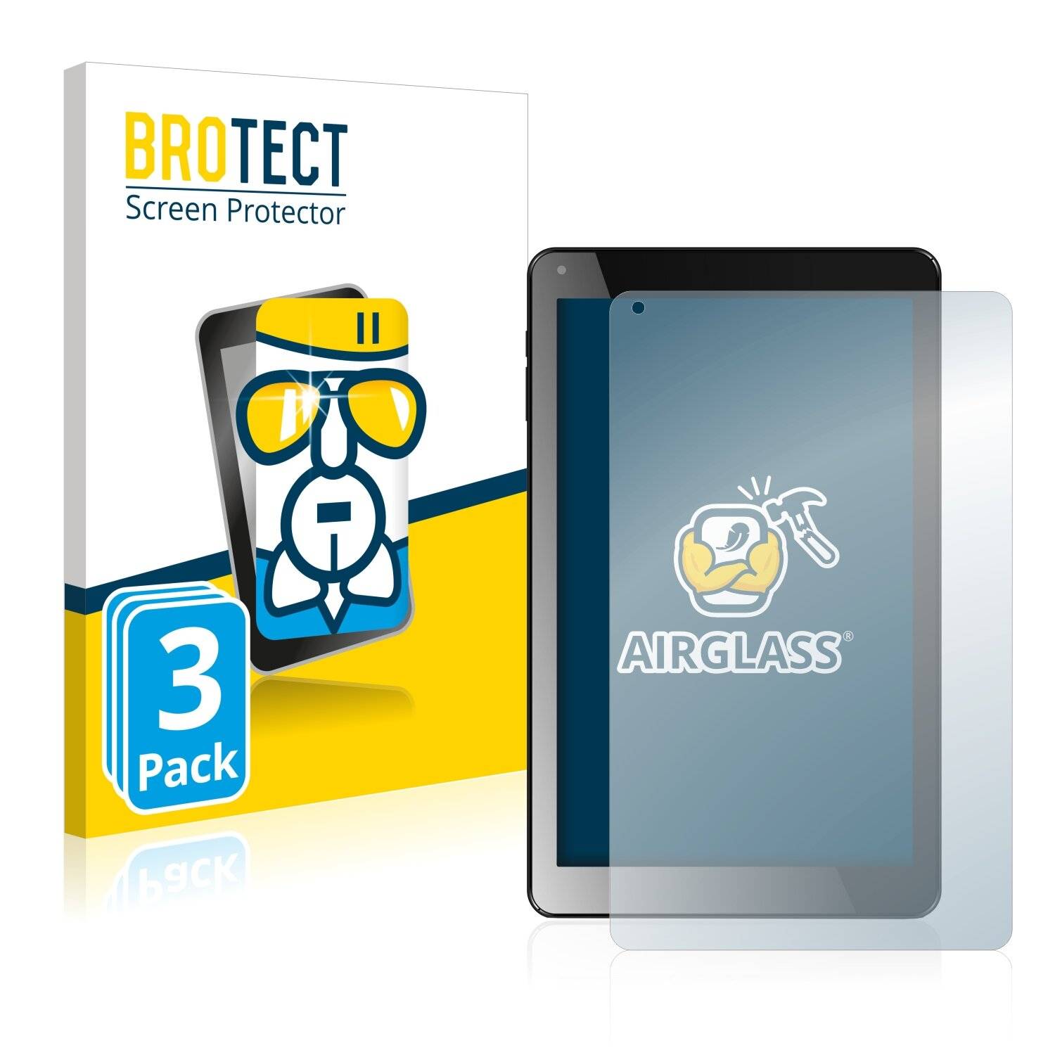 3x BROTECT AirGlass Schutzglas Folie für Odys Titan 10