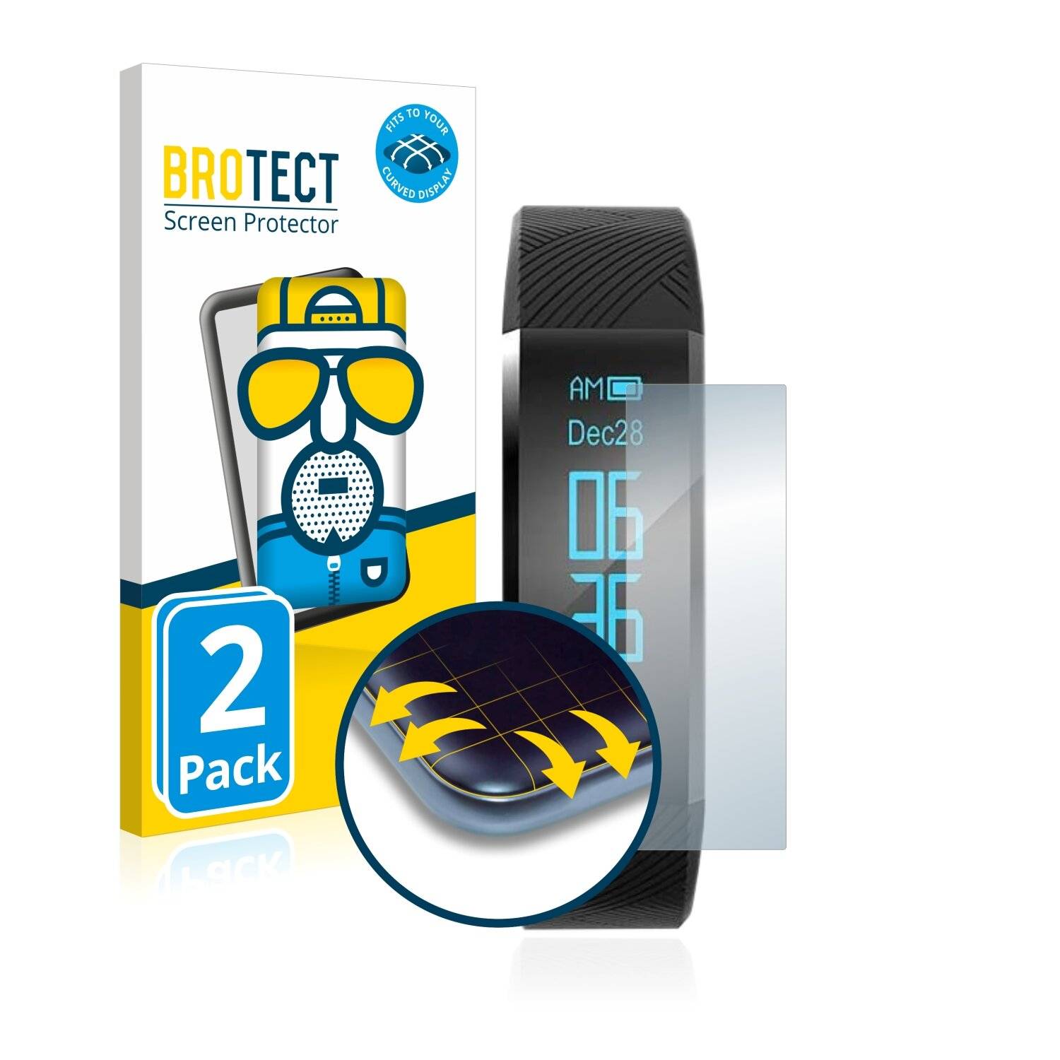 2x BROTECT Flex Matte Full-Cover Displayschutzfolie für AGPtek