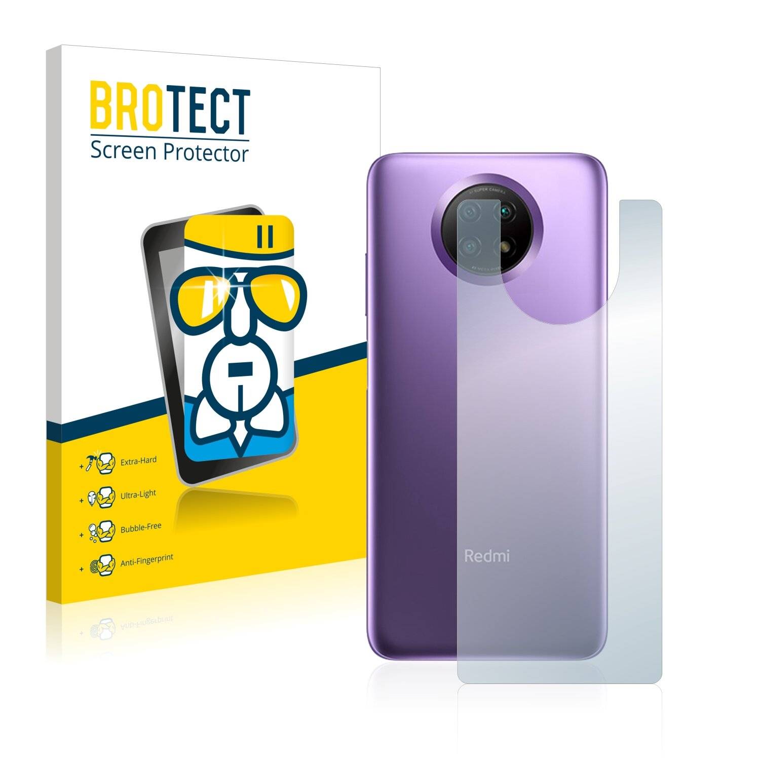 BROTECT AirGlass Schutzglas Folie für Xiaomi Redmi Note 9 5G