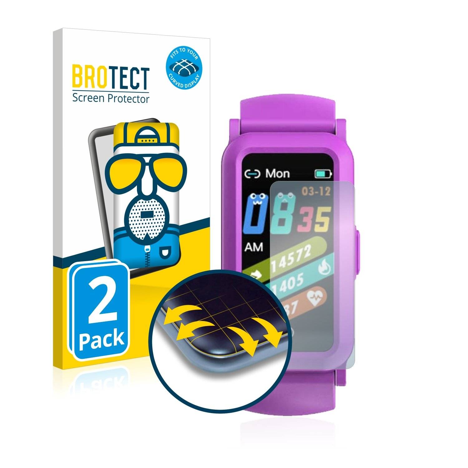 2x BROTECT Flex Matte Full-Cover Displayschutzfolie für Biggerfive