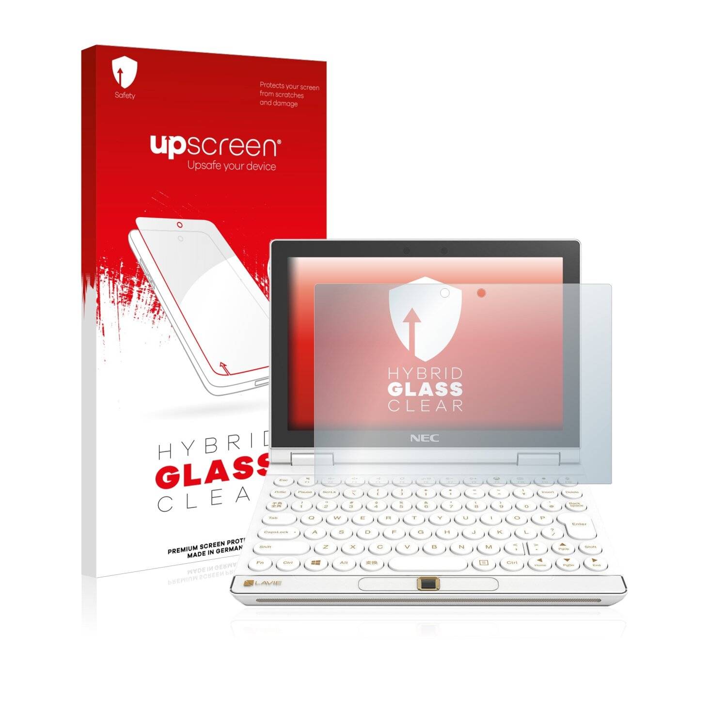 upscreen Hybrid Glass Clear Premium Schutzglas Folie für Lenovo Nec Lavie