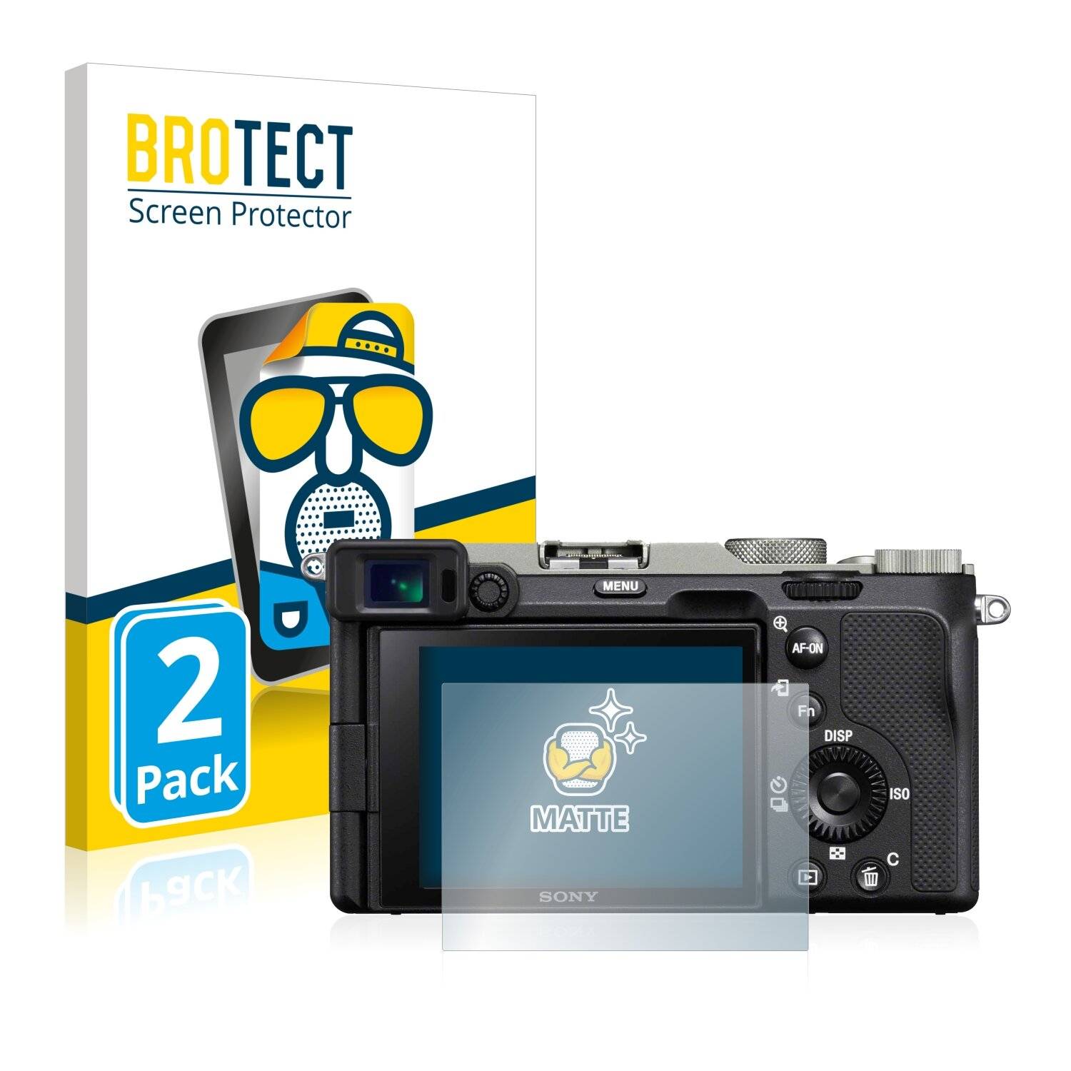 2x BROTECT Matte Displayschutzfolie für Sony Alpha 7C - Entspiegelt,
