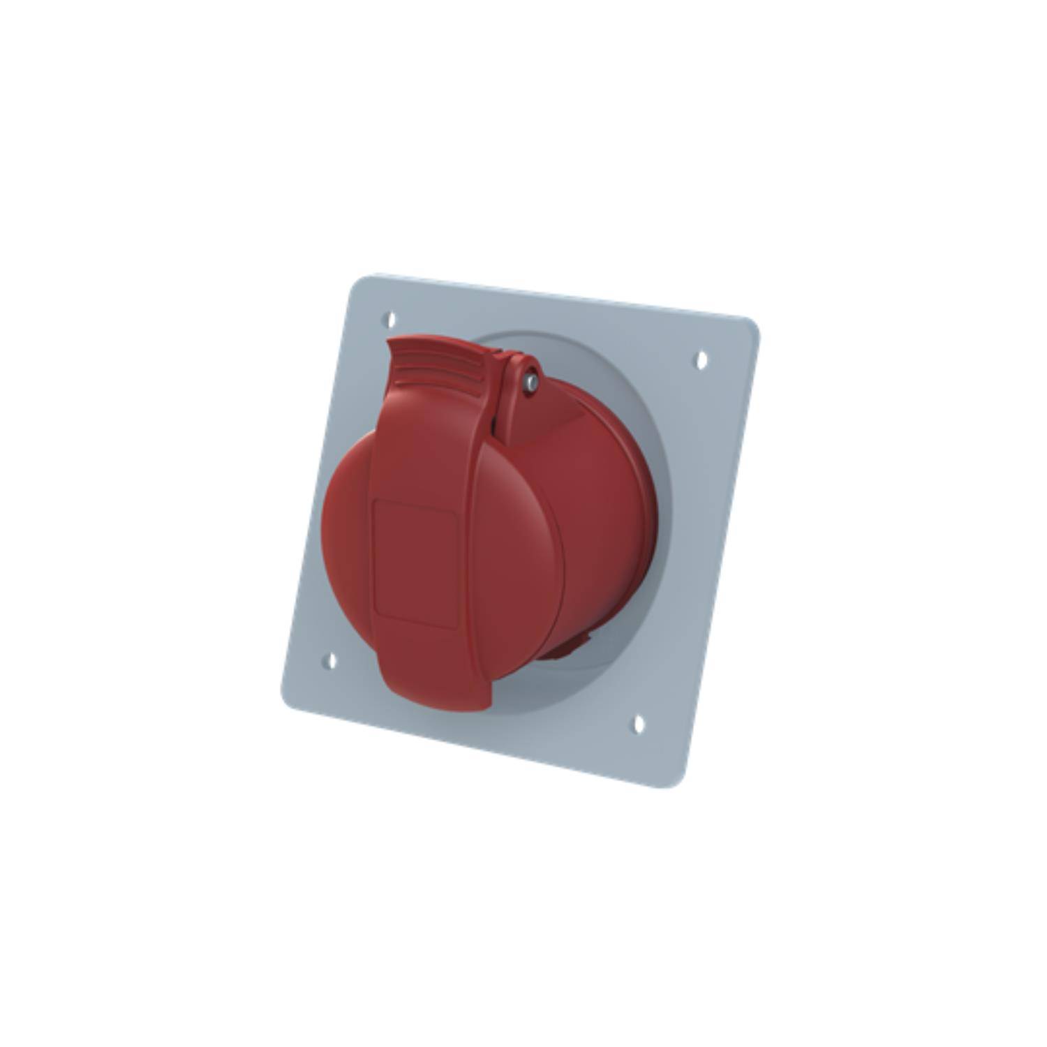 2CMA193235R1000 Amphenol 16 Ampere CEE Einbausteckdose 5-polig (3P+N+PE) Buchse, Kodierung 6h rot 200/346V bis 240/415V