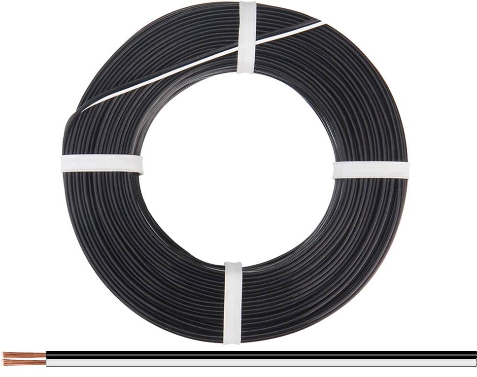 Donau Elektronik Donau Zwillingslitze 0,50mm² / 25m schwarz-weiß - 25 m - Schwarz - Weiß
