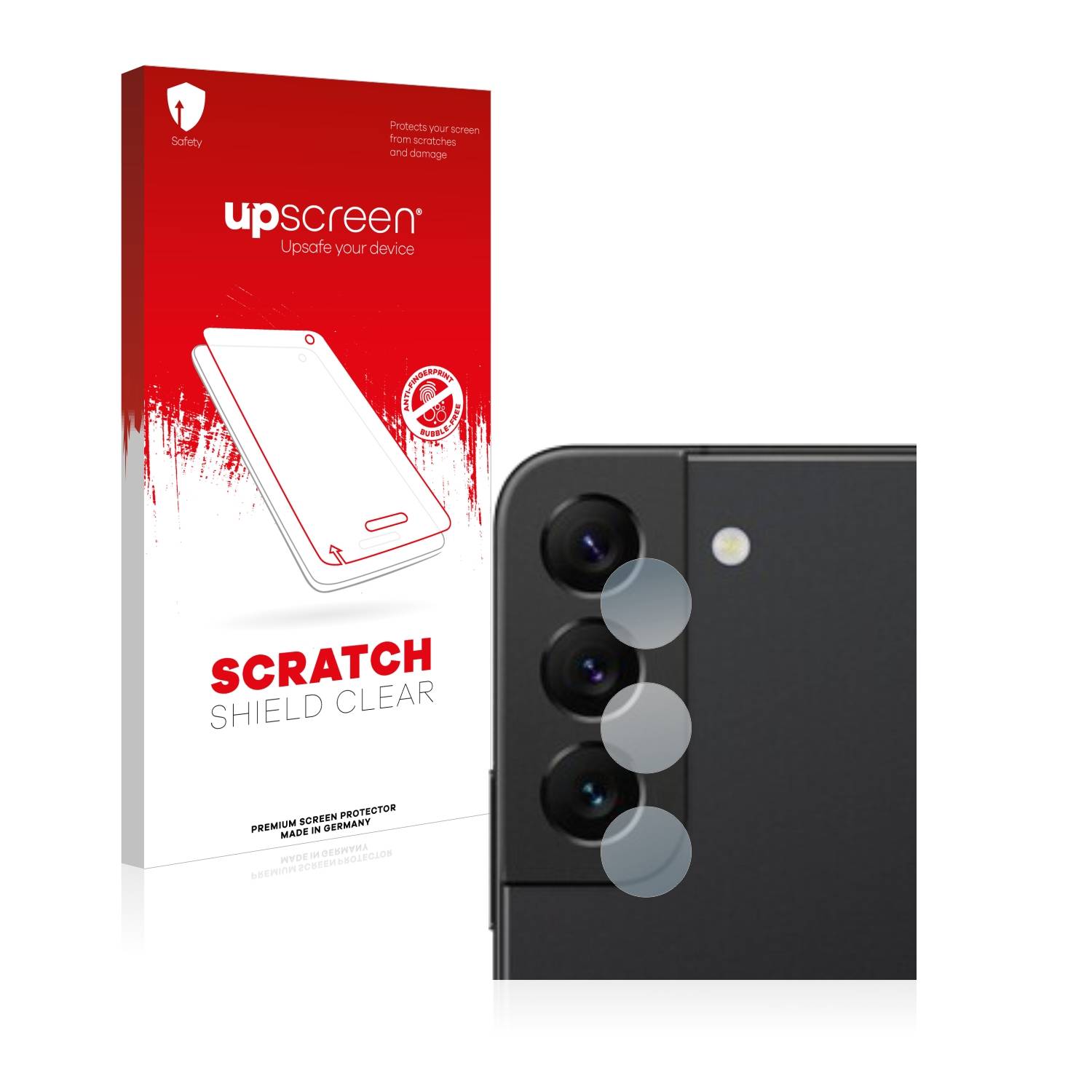 upscreen Scratch Shield Clear Premium Displayschutzfolie für Samsung Galaxy S22 5G (NUR