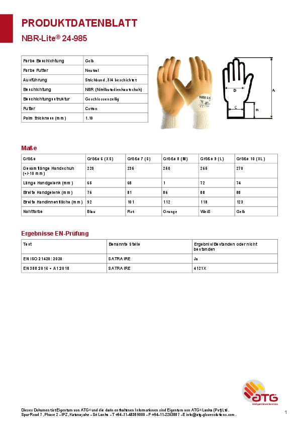 ATG® NBR-Lite® Nitril-Handschuhe (24-985 HCT), SB-Verp.