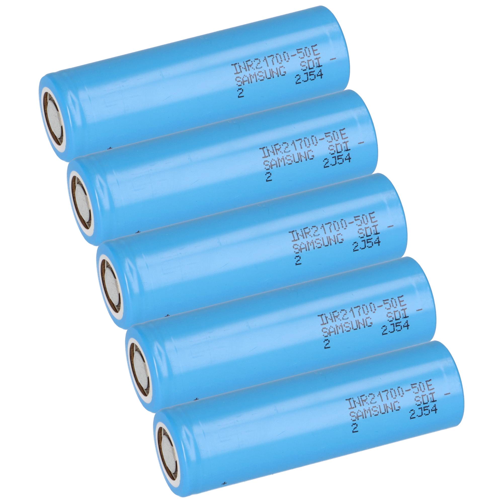 5x Samsung INR21700-50E 21700 Akku 3,6V 4900mAh 9,8A – Flat Top