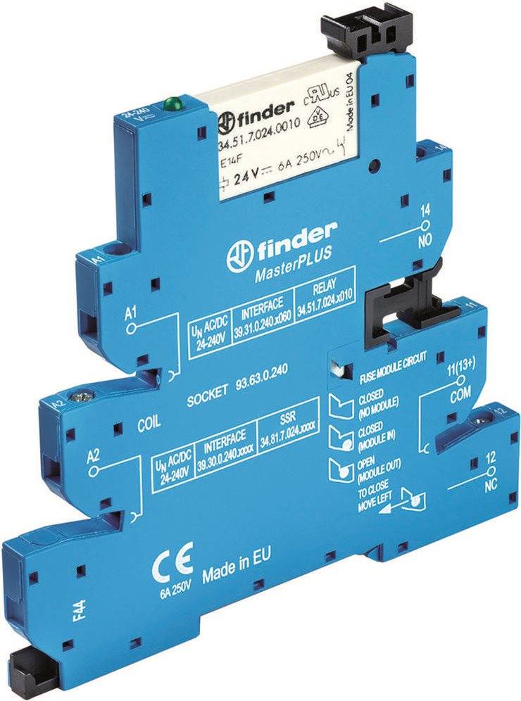 Finder Koppelrelais 39.31, Schraubanschlüsse 1 St