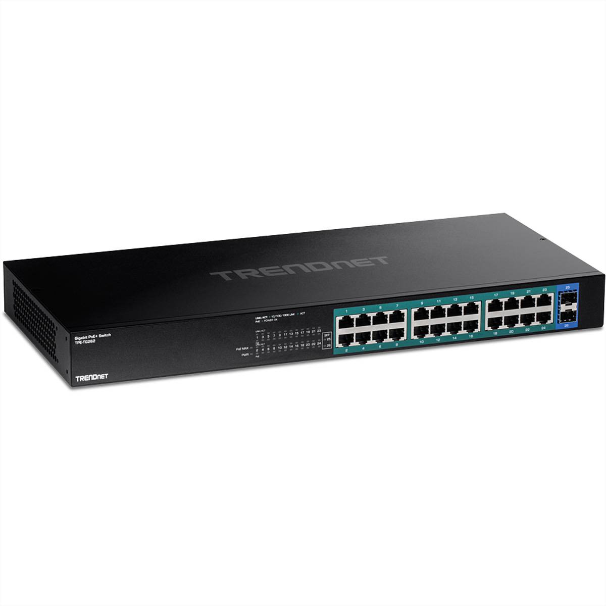 TRENDnet TPE TG262 - Switch - 24 x 10/100/1000 (PoE+)