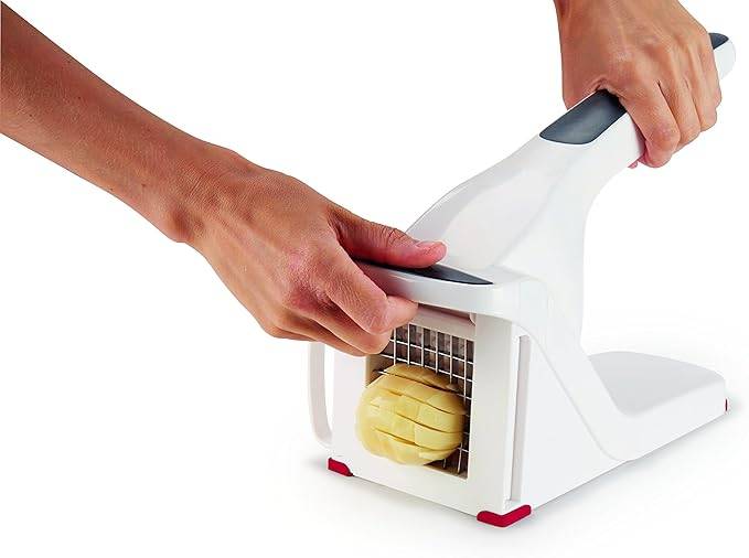 Zyliss Pommesschneider, Weiß, Pommes-Frites-Schneider, Gemüseschneider, mit Softtouch-Griff, 5 Jahre Garantie