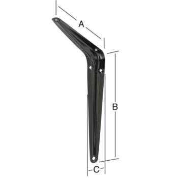 Vormann Stahlblechkonsole 150x200 mm schwarz