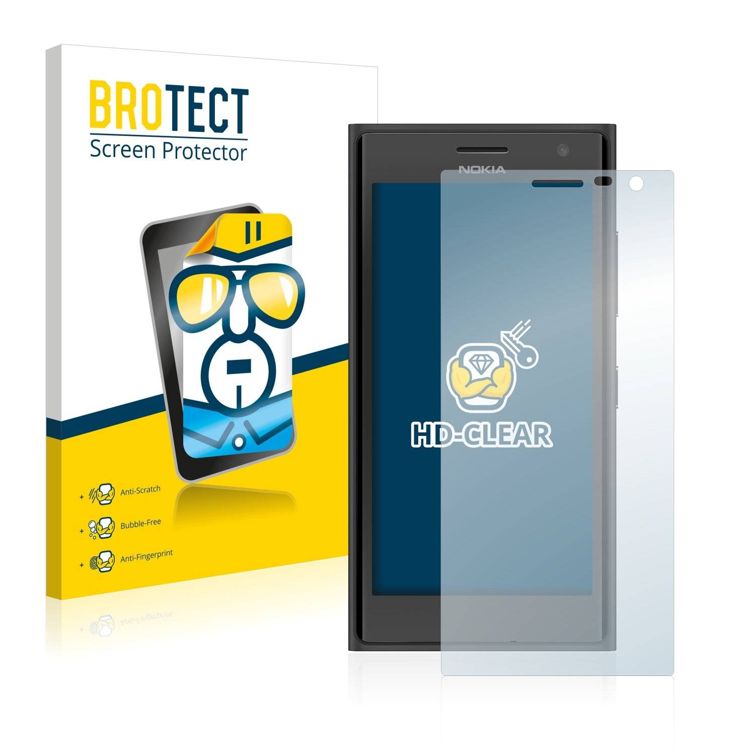 2x BROTECT HD-Clear Displayschutzfolie für Nokia Lumia 730 Dual