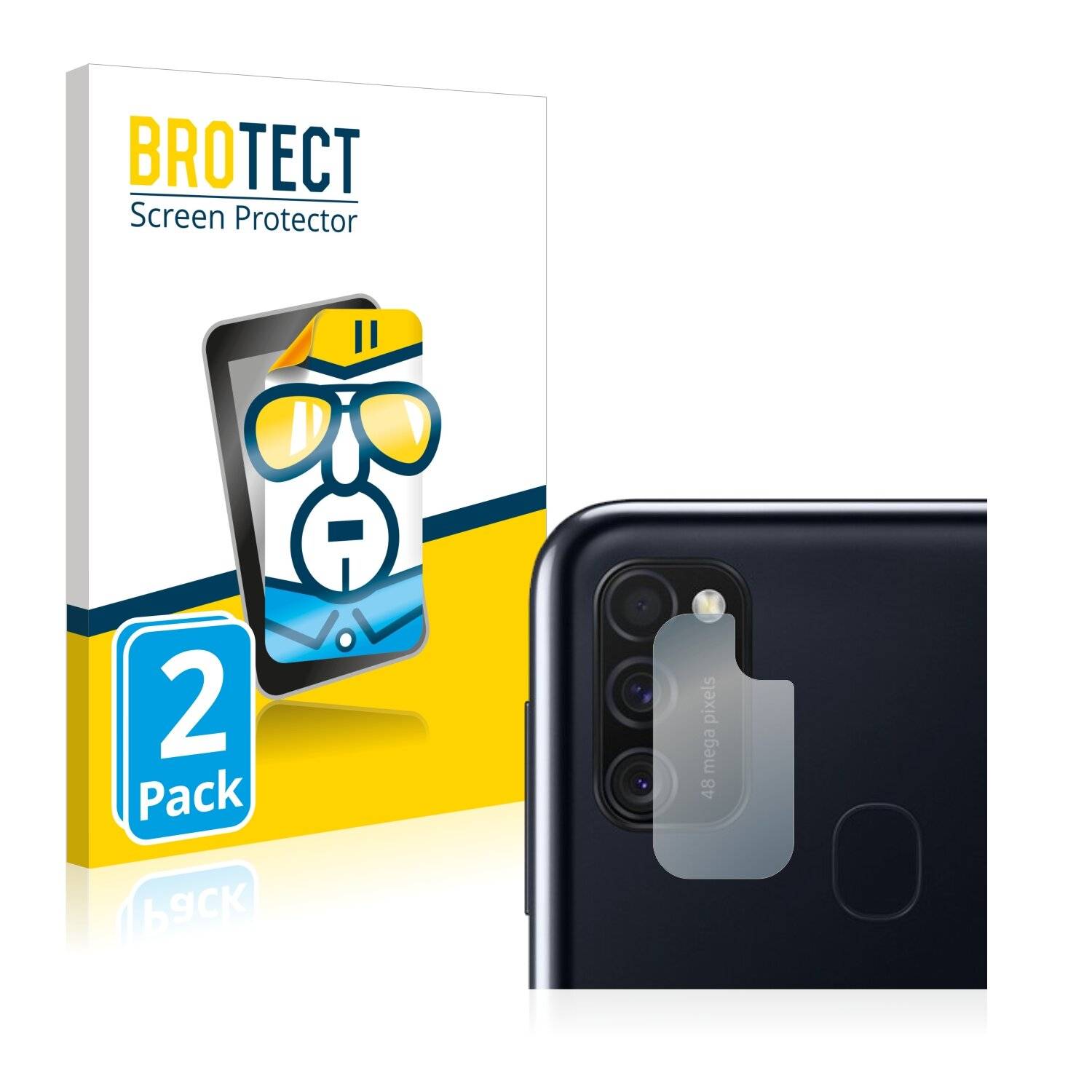 2x BROTECT HD-Clear Displayschutzfolie für Samsung Galaxy M21 2021 (NUR