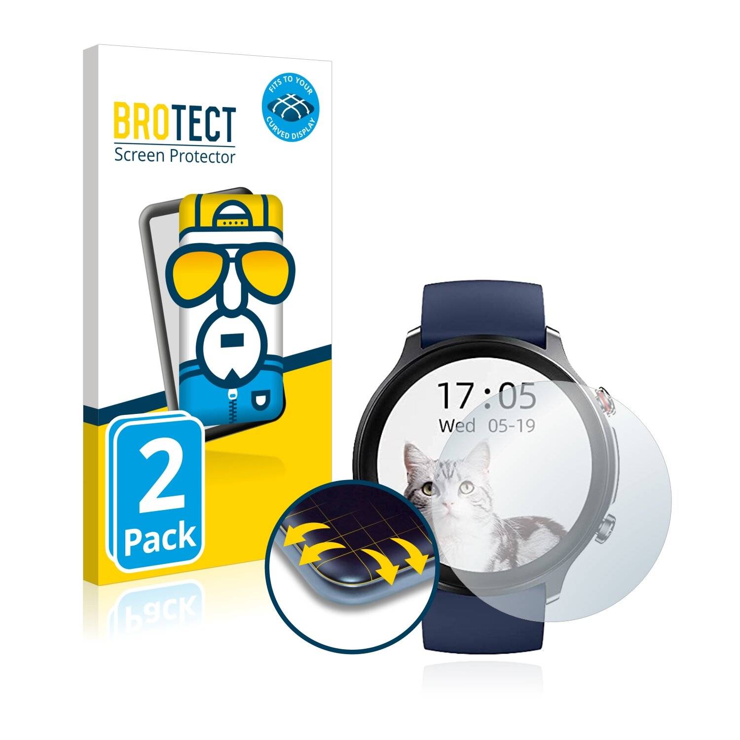 2x BROTECT Flex Full-Cover Displayschutzfolie für Lifebee