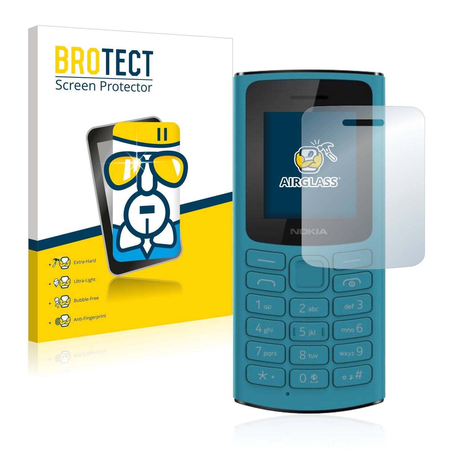 BROTECT AirGlass Schutzglas Folie für Nokia 110 4G