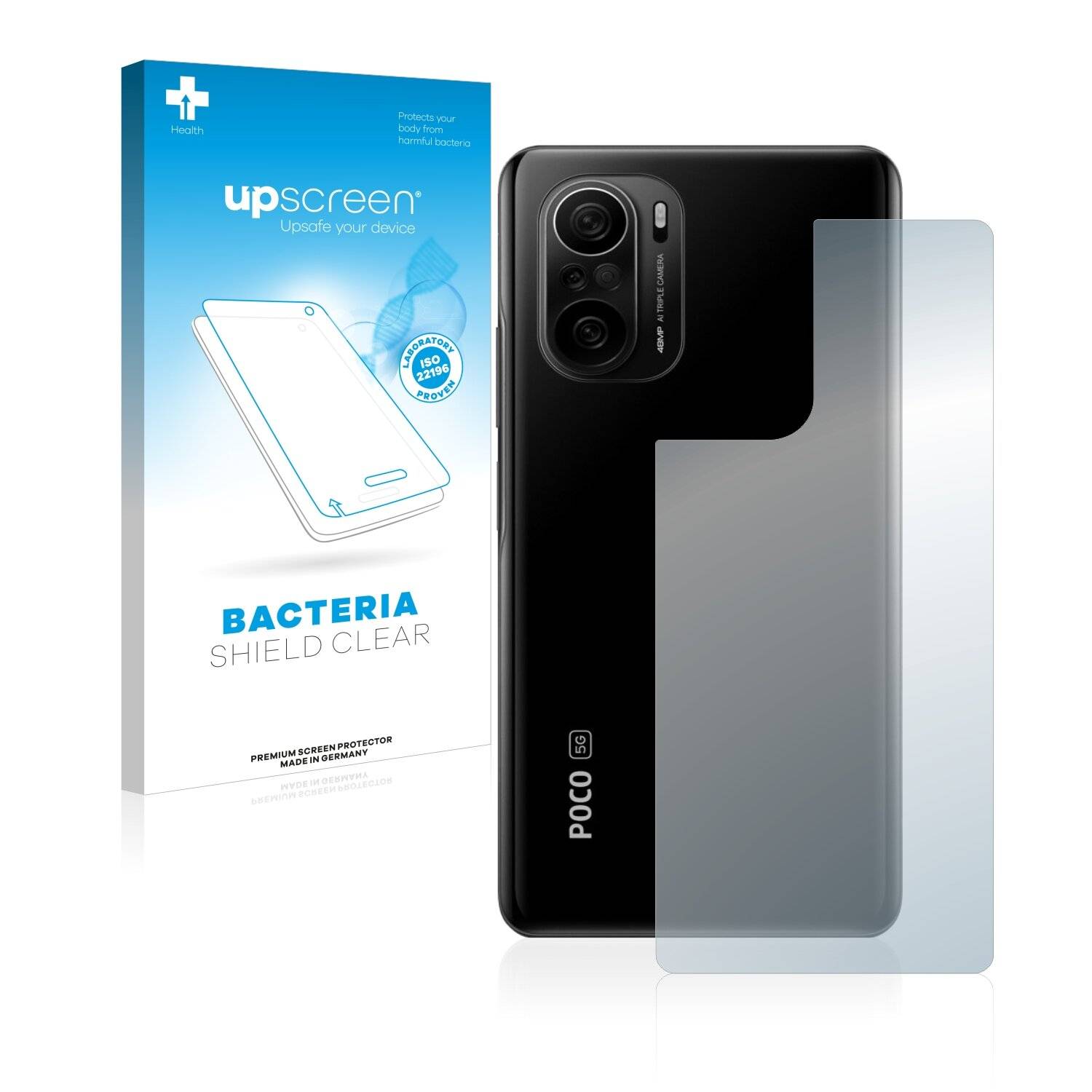 upscreen Bacteria Shield Clear Premium Antibakterielle Displayschutzfolie für Xiaomi Poco F3