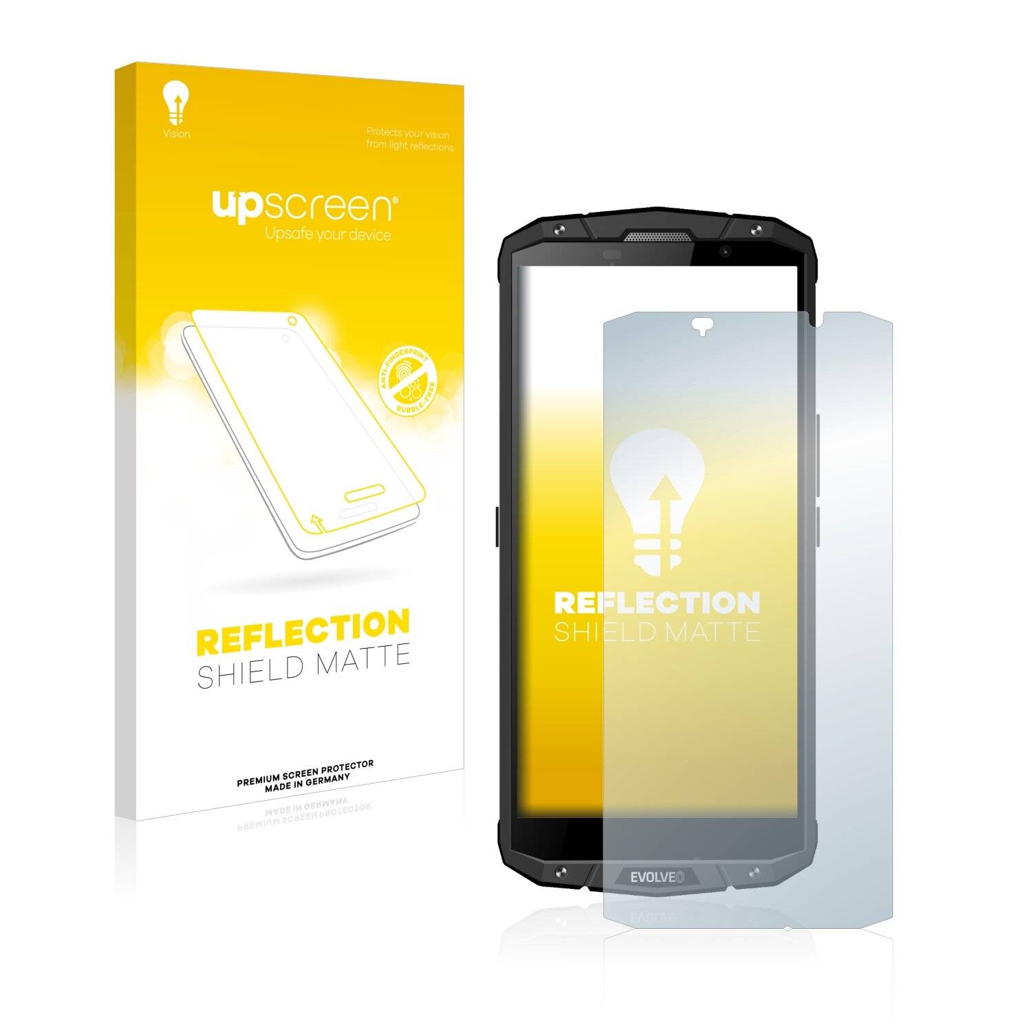 upscreen Reflection Shield Matte Premium Displayschutzfolie für Evolveo Strongphone