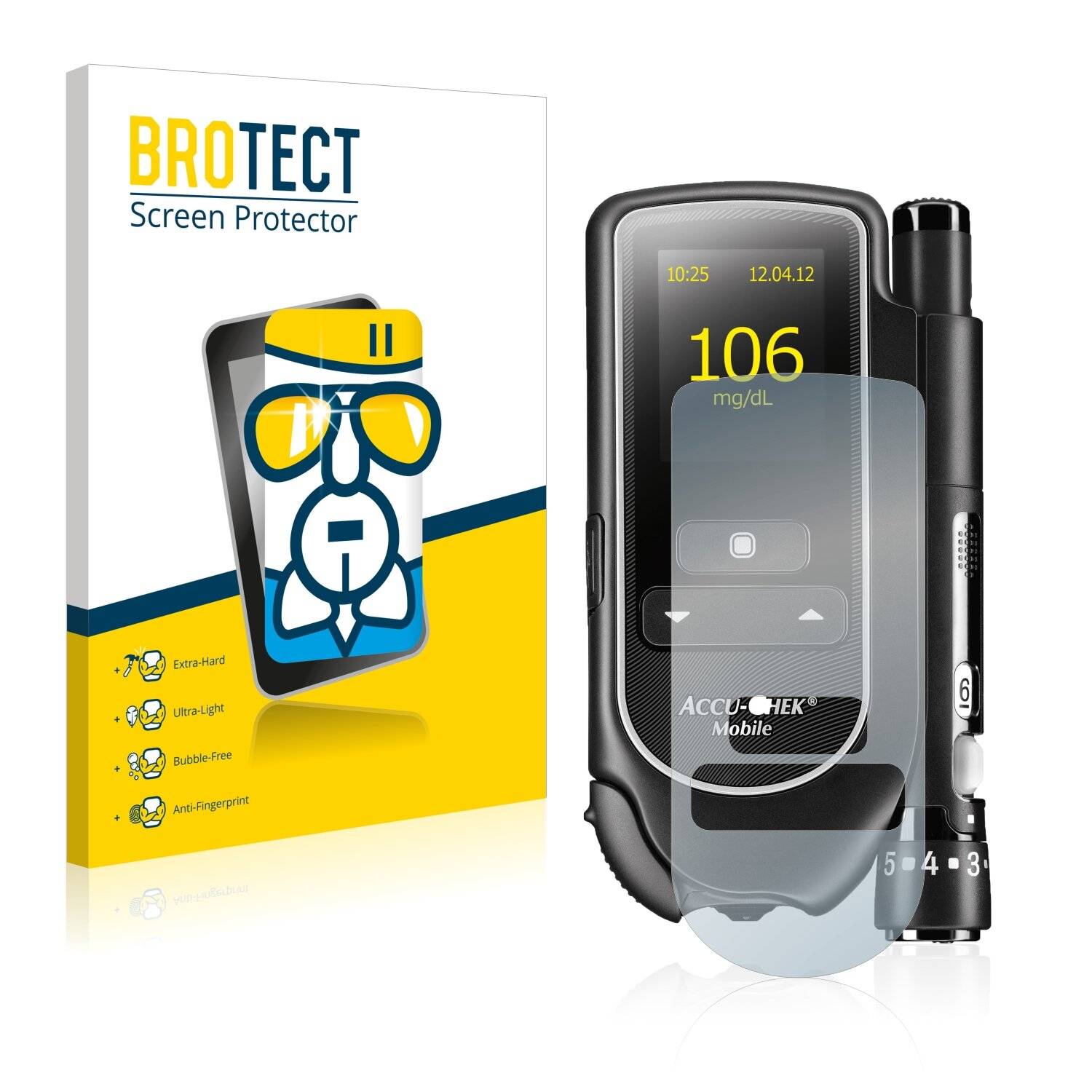 BROTECT AirGlass Schutzglas Folie für Accu-Chek