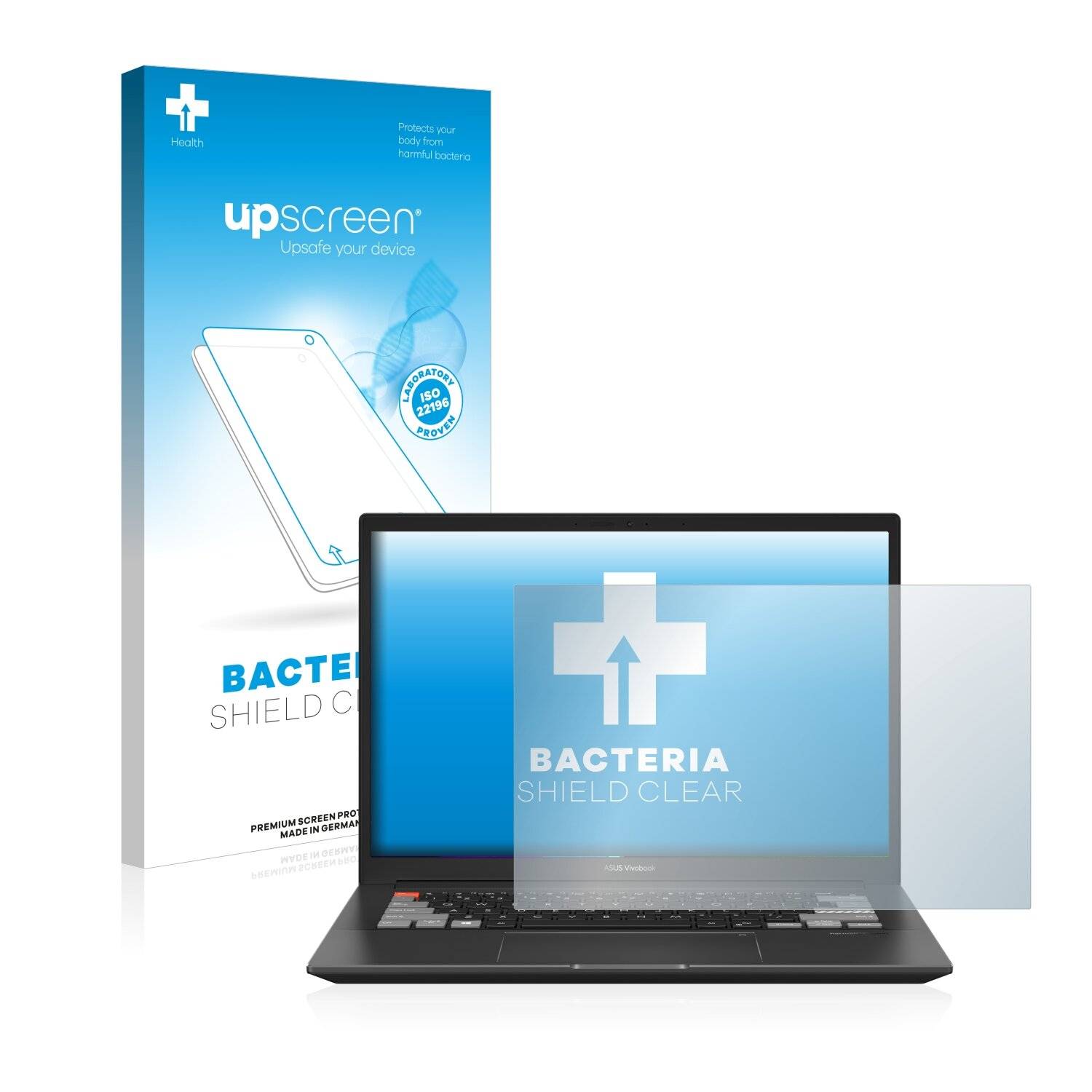 upscreen Bacteria Shield Clear Premium Antibakterielle Displayschutzfolie für Asus VivoBook
