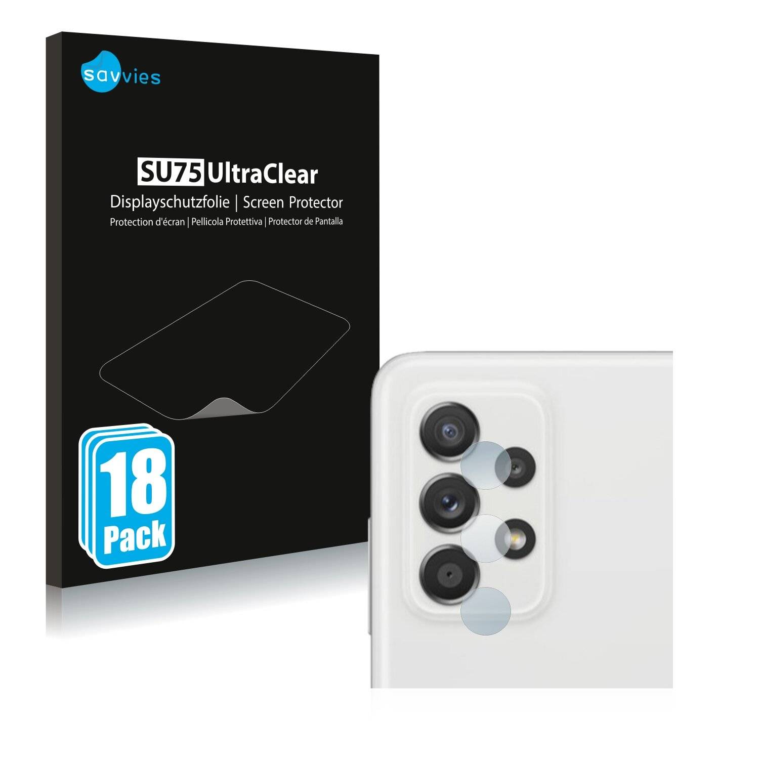 18x Savvies SU75 Displayschutzfolie für Samsung Galaxy A52s 5G (NUR