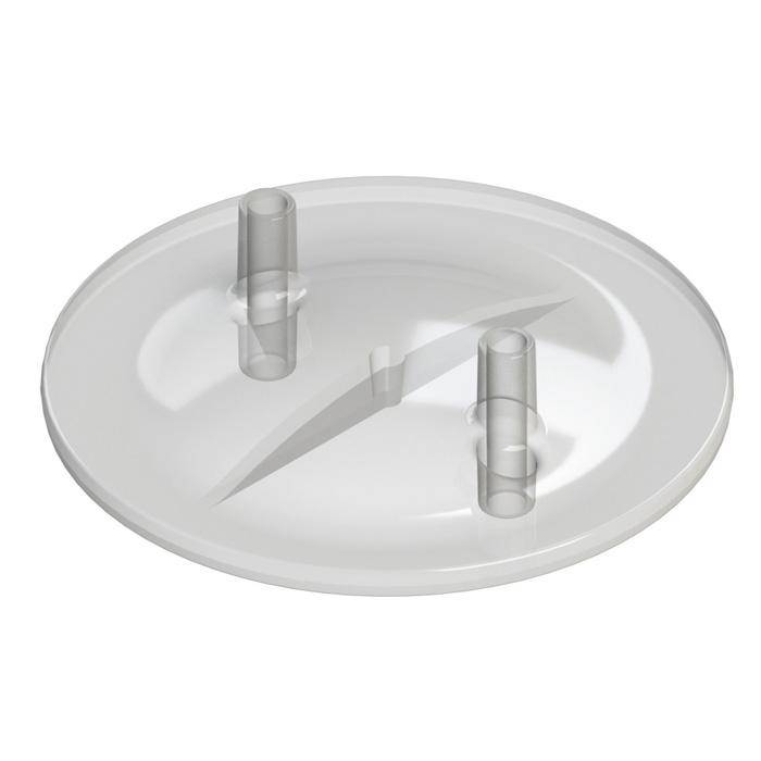 Melkeimerdeckel - Polycarbonat - Deckel-Ø 205 mm - Breite 13 mm - Höhe 17 mm - 2 Stutzen