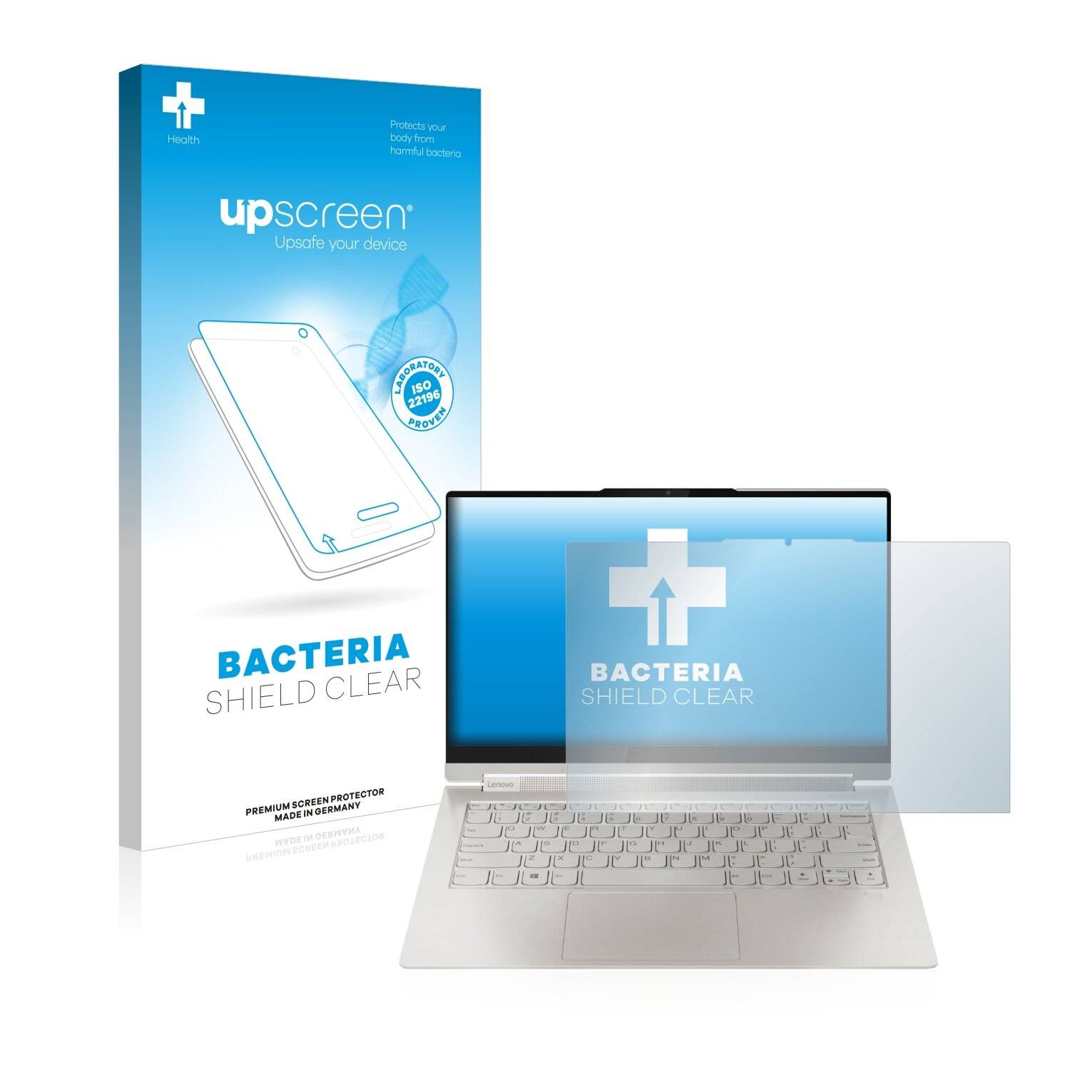 upscreen Bacteria Shield Clear Premium Antibakterielle Displayschutzfolie für Lenovo Yoga 9i