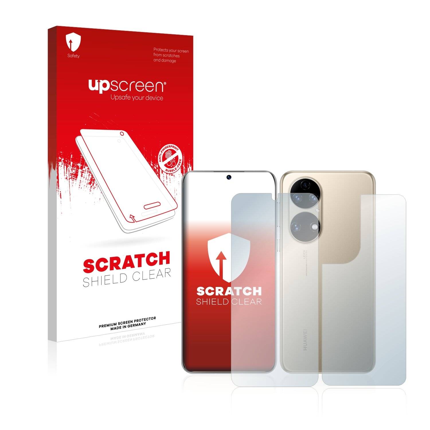 upscreen Scratch Shield Clear Premium Displayschutzfolie für Huawei P50 (Vorder +
