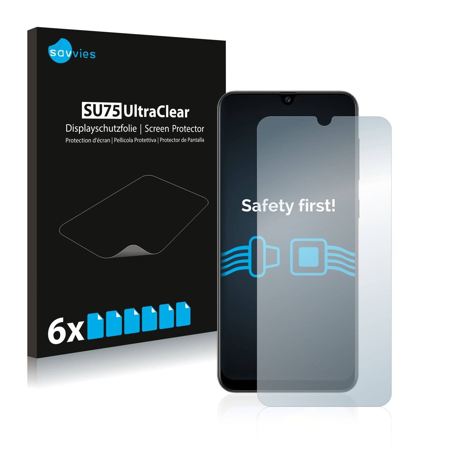 6x Savvies SU75 Displayschutzfolie für Samsung Galaxy