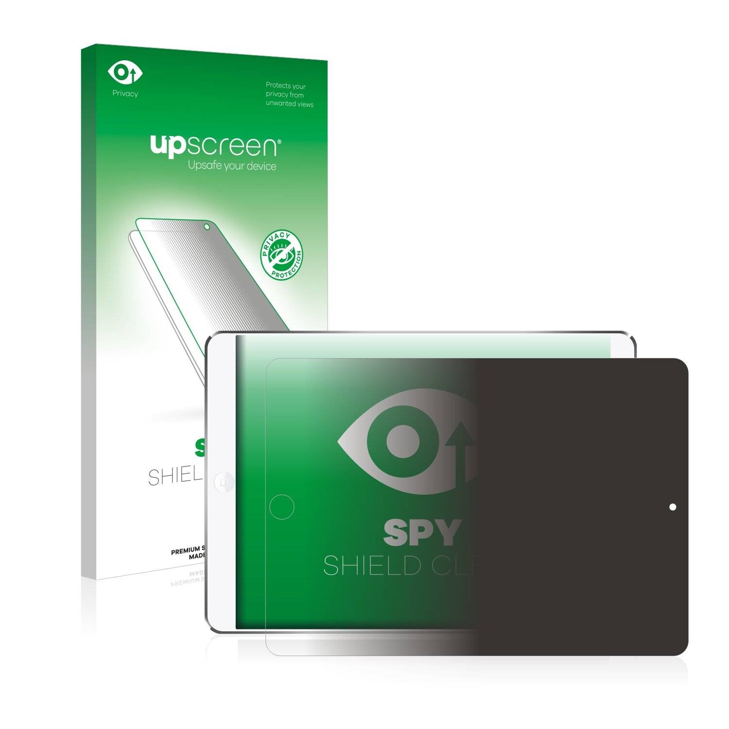 upscreen Spy Shield Clear Premium Blickschutzfolie für Apple iPad Pro 9.7 WiFi Cellular 2016